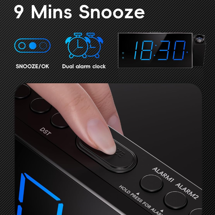 Digital Projection Alarm Clock