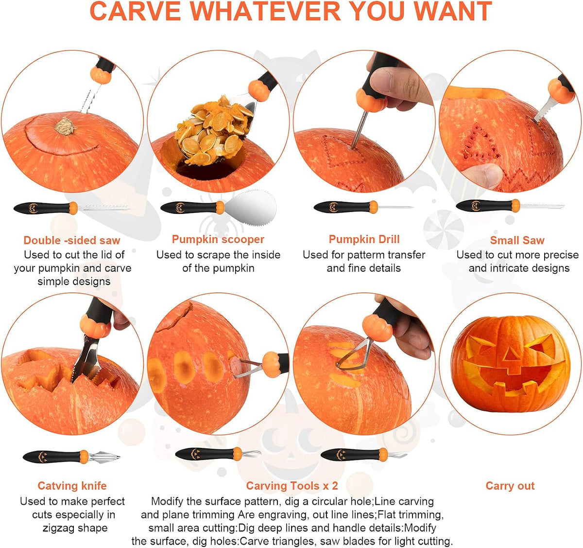 CHRYZTAL Pumpkin Carving Tool Kit - original image 4